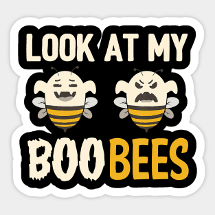 Funny Halloween Look at my boo bees Sticker